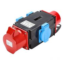 Randaco - swanew Coffret de Chantier Distributeur de Courant Tableau électrique Monophasé Répartiteur de Courant 16A 1x400V 3x230V