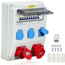 Coffret de Chantier Monophase Repartiteur de Courant Mural Coffret Electrique de Chantier 1X32A 1X16A 3x230V mit ls - Swanew