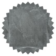 Dalles de sol pvc adhésives -3 Boites de 33 dalles vinyle auto-adhésives - Marbre gris - ca.3 m² - Swanew