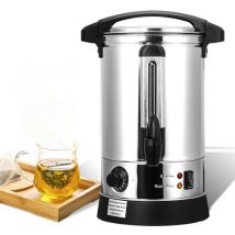 Distributeur de Boisson Chaudes 1500W,Chaudière à eau 8L 40 Tasses,Marmite à Vin Chaud en Inox,Thermostat - Swanew
