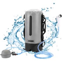 Jopassy - swanew Douche de camping 12L avec pompe à pied, douche de jardin pour randonnée, voyage, jardin, nettoyage des animaux