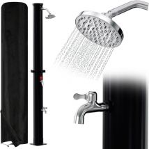 Swanew - Douche de jardin avec robinet pour camping, douche extérieure 20L (avec couvercle de protection)