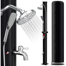 Swanew - Douche solaire de jardin - pomme de douche ronde,douche à pied, housse et douchette, 20L, 220 cm