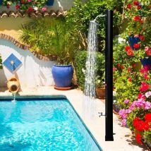 Wolketon - swanew Douche solaire de jardin avec couvercle de protection Piscine Douche de pluie 20L
