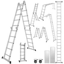 Swanew - Echelle pliante Echelle multifonctionnelle Echelle télescopique 4x5 582cm Echelle d'appui Echelle domestique Echelle en aluminium