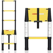 Echelle Télescopique 2,6 m jusqu'à 150 kg Escabeau stable en aluminium Multi-Fonction Avec bouton de retrait on - Swanew