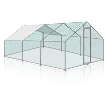 Enclos poulailler Acier galvanisé avec parc grillagé avec serrure espace couvert Poulailler pour petits animaux 3 x 6 x 2 m 18m² - Swanew