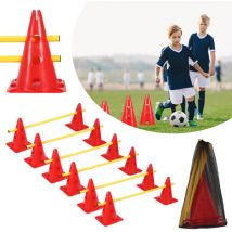 Ensemble de 6 haies amovibles pour agilité, haies de slalom en plastique pour entraînement canin, haies pour entraînement à la coordination - Swanew