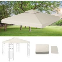 Toit de remplacement Toit de rechange pour pavillon de barbecue Toiture de pavillon 3x3M pour tente de jardin - Swanew