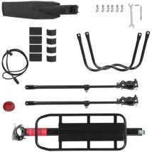 Swanew - Fahrrad Gepäckträger Aluminium, mit Reflektor- verstellbar für 24 - 29 Zoll Fahrräder, inkl. Schutzblech, belastbar bis maximal 50 kg