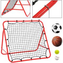 Swanew - Filet de rebond de football 1x1 m Angle Reglable pour Entrainement Football pour Enfants Adolescents
