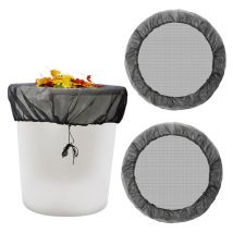 Swanew - Filet pour tonneau de pluie 2pcs housse pour tonneau 95 cm avec Réglable cordon de serrage Polyester Filet pour Baril de Pluie Noire