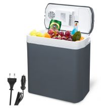 Swanew - Glacière Electrique Portable Gris Capacité 24L Connecteur 12/230V Refroidissement jusqu'à 18°C sous la température ambiante