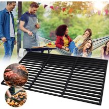 Grille de barbecue carrée en fonte émaillée 60x40cm Pour barbecue à gaz grille de cuisson - Swanew