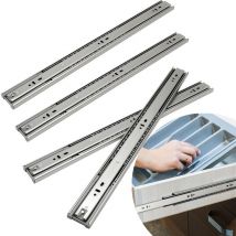 Guías para cajones Guías resistentes de cierre suave de extensión completa Guías de 45 mm y 500 mm 4 piezas - Swanew