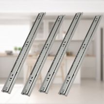 SWANEW Guide per cassetti Guide per carichi pesanti con chiusura morbida ad estrazione totale Guide da 45 mm e 550 mm 8 pezzi