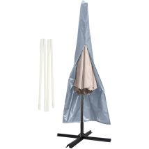 Swanew - Housse de protection pour parasol 1-3m, housse avec fermeture éclair gris