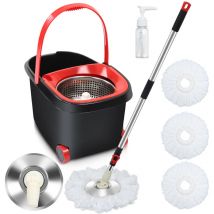 Kit de lavage Turbo Smart Système. Serpillère + seau. Système d'essorage centrifuge - Swanew