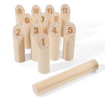 Kubb Ensemble de jeu de Kubb viking Jeu d'échecs sur gazon Numéros Jeux de jardin - Swanew