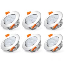 Led Einbauleuchte Wohnzimmer Decken Leuchte Lampe Spot Strahler (6pcs Kaltweiß) [Energieklasse a++] - Swanew