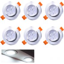 Led Einbauleuchte Wohnzimmer Decken Leuchte Lampe Spot Strahler (6pcs Kaltweiß) [Energieklasse a++] - Swanew