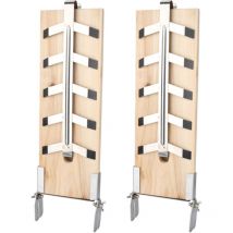 Vingo Lot de 2 planches à griller le saumon, planche à fumer pour filet de saumon, planche en bois de cèdre, supports inclinables