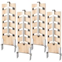 Lot de 4 planches à griller le saumon, planche à fumer pour filet de saumon, planche en bois de cèdre, supports inclinables - Swanew