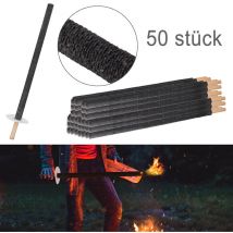 Lumières Flamme Fackeln 50 Stück Profi Lagerfeuer Kinderfackel Brennzeit 90 Min - Swanew