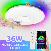 Swanew - Lustre de plafond led 36W avec effet ciel étoilé moderne pour la chambre, musique Bluetooth et éclairage rgb