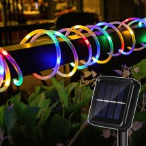 Luz solar de Navidad para exterior,Iluminación solar impermeable IP65,300LED 32M,Multicolor - Swanew