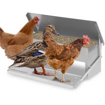 Mangiatoia per polli a pedale dosatore automatico 5 kg disinfestazione - Swanew