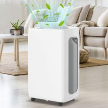 Swanew - Mobile Luftentfeuchter 26L/Tag mit 2 Geschwindigkeiten, Raumentfeuchter 43dB, Lufttrockner inkl. 4L Wassertank & 24H Timer Entfeuchter,