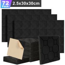 Swanew - Mousse acoustique Mousse Acoustique pour Podcasting, Studios d'enregistrement, Bureaux 72X 30x30x2.5cm Quadrat