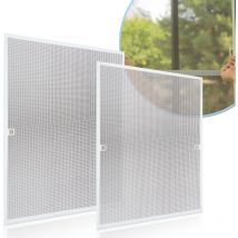 Moustiquaire fenêtre moustiquaire cadre aluminium moustiquaire gaze protection uv imperméable pour fenêtres - 100x120CM - Swanew