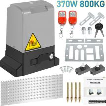 Ouvre-portail coulissant 370W, 800kg, kit materiel deoperateur de portail pour securite avec 2 clés et télécommande, electrique portail coulissant