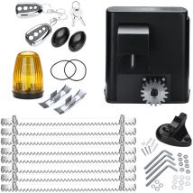 Pack de motorisation pour portail coulissant 600KG Connect avec Kit de connectivité - Pour portail longueur max. 12m - Swanew