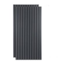 Panneau tasseau mdf Revêtement mural naturel Panneau mural acoustique moderne en placage bois et feutre 2x 120x60x2.1cm Gris - Swanew