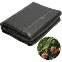 SWANEW Paño acolchado 2x25m, control de malas hierbas, permeable al agua, resistente a desgarros, 100 g/m2
