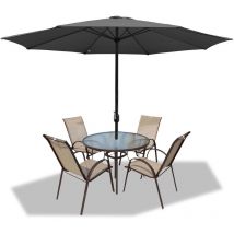 Parasol - parasol jardin, parasol deporté, parasol de balcon - 350 cm Gris, Parasol de plage