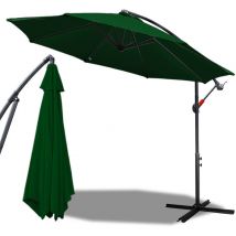 Parasol 300 cm Parasol de plage Parasol de marché Parasol de jardin Parasol de terrasse Rond UV30+, Vert