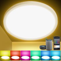 Jopassy - swanew Plafonnier led 24W rgb dimmable lampes Smart Dimmable Compatible avec 2700K-6500K