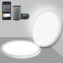 Jopassy - swanew 24W Plafonnier led rgb dimmable lampes IP44 avec 2700K-6500K pour chambre à coucher salle de bains