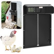 Porte Automatique Poulailler avec Minuterie Anti-pincement ,Porte Poulailler Automatique Resiste aux Predateurs, Poulets Poules Oies - Swanew