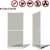 Porte moustiquaire - 120x210CM moustiquaire porte moustiquaire imperméable cadre en aluminium moustiquaire fibre - Swanew