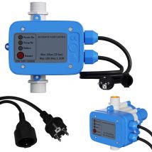 Pressostat Jardin Contrôleur 10 bar max 1.1kw de pression de pompe avec câble Bleu - Swanew