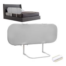 Swanew - Protector de cama plegable, 120cm, regulable en altura Protector de cuna Protector de cama portátil para viajar Fácil montaje, gris