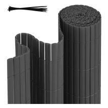 Swanew - pvc Sichtschutzmatte Sichtschutzzaun Sichtschutz für Zaun Balkon Grau 1,8 x 5m