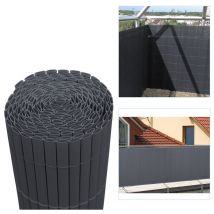 Pvc Sichtschutzmatte Sichtschutzzaun Sichtschutz für Zaun Balkon Windschutz Grau 80x300cm - Swanew