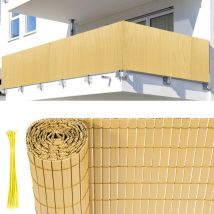 Swanew - pvc Sichtschutzmatte UV-Schutz Sichtschutzzaun Balkon Terrasse Windschutz Sichtschutz Outdoor Balkonverkleidung Wetterfest für Balkon Garten