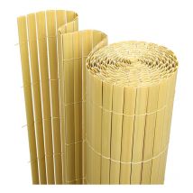 Pvc Sichtschutzzaun Sichtschutzmatte Gartenzaun Sichtschutz Windschutz für Balkon &Terrasse, Bambus 120x400cm - Swanew